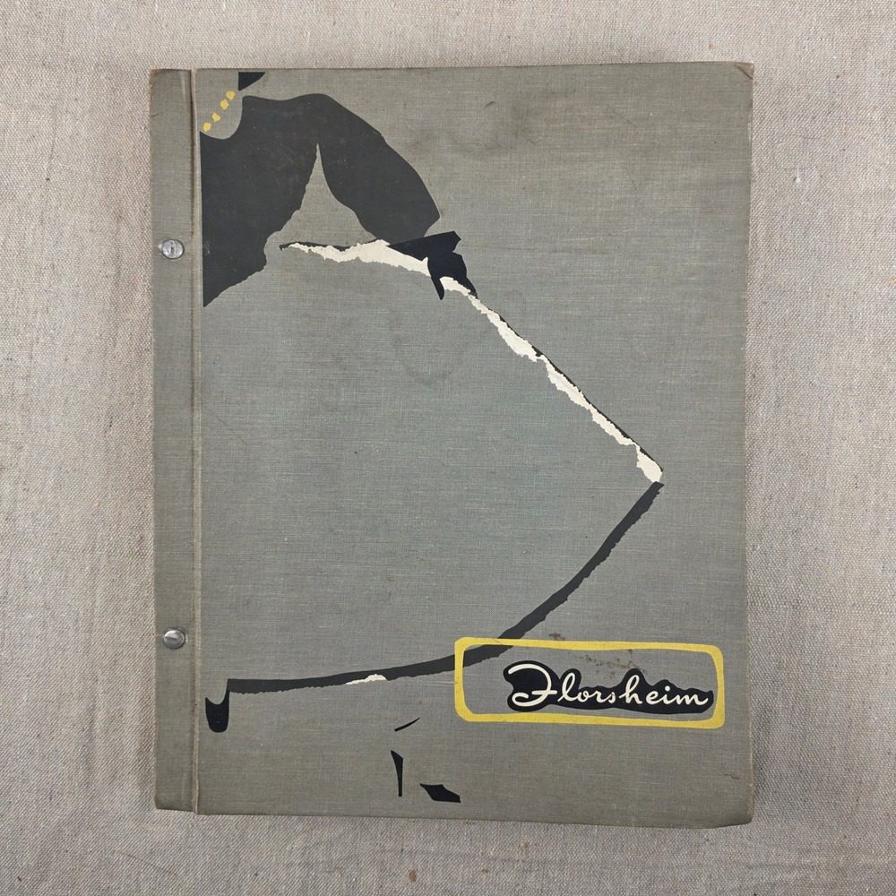 Vintage 1950 Florsheim Dealer Compendium Shoe Advertising Catalog 15x12